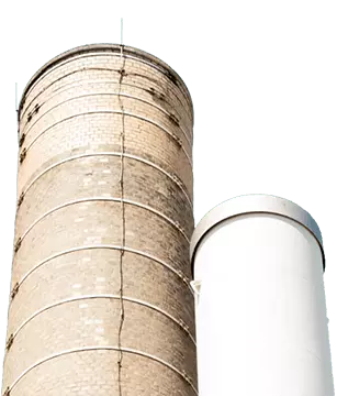 Two smokestacks