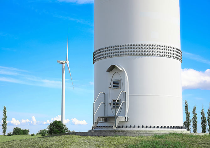 renewable energy engineering solutions at a wind turbine