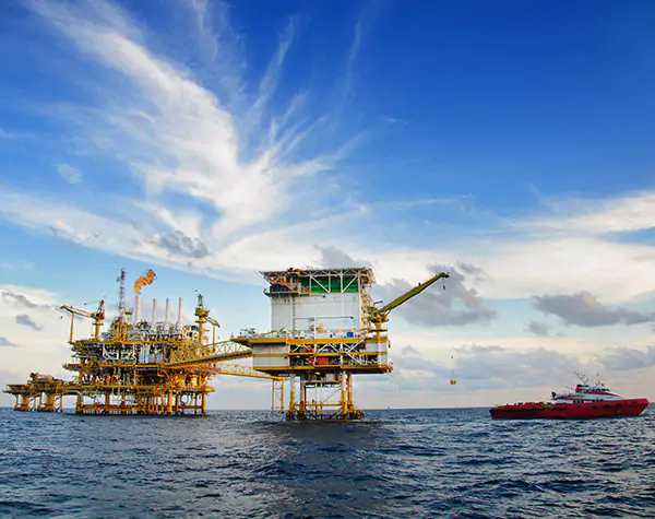 Offshore,Construction,Platform,For,Production,Oil,And,Gas,,Oil,And
