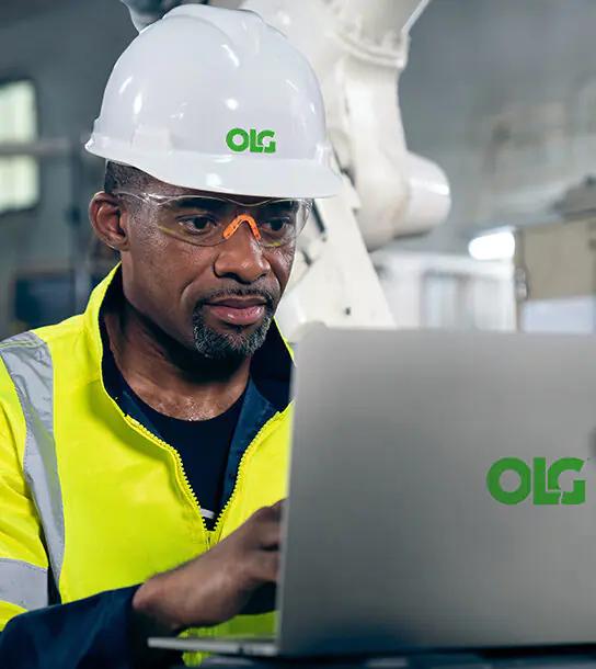 OLG worker in hardhat and high vis jacket