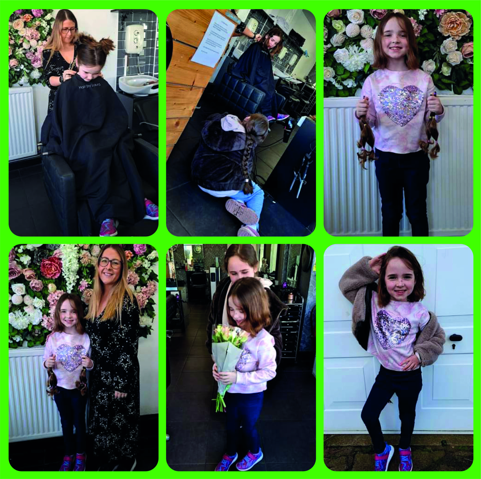 Bethany hair cut for charity