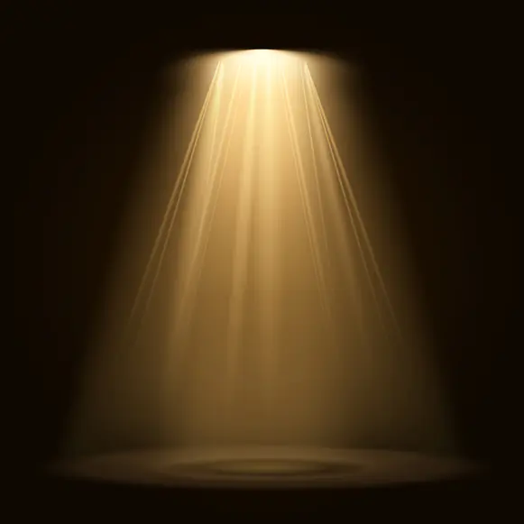 spotlight in a factory