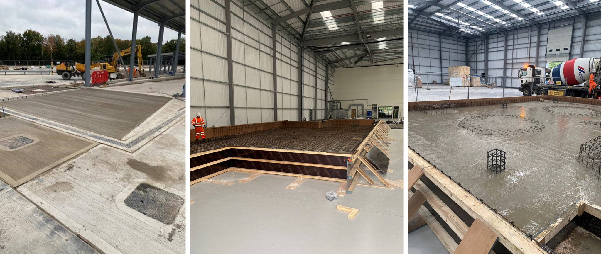 concrete flooring inside a factor