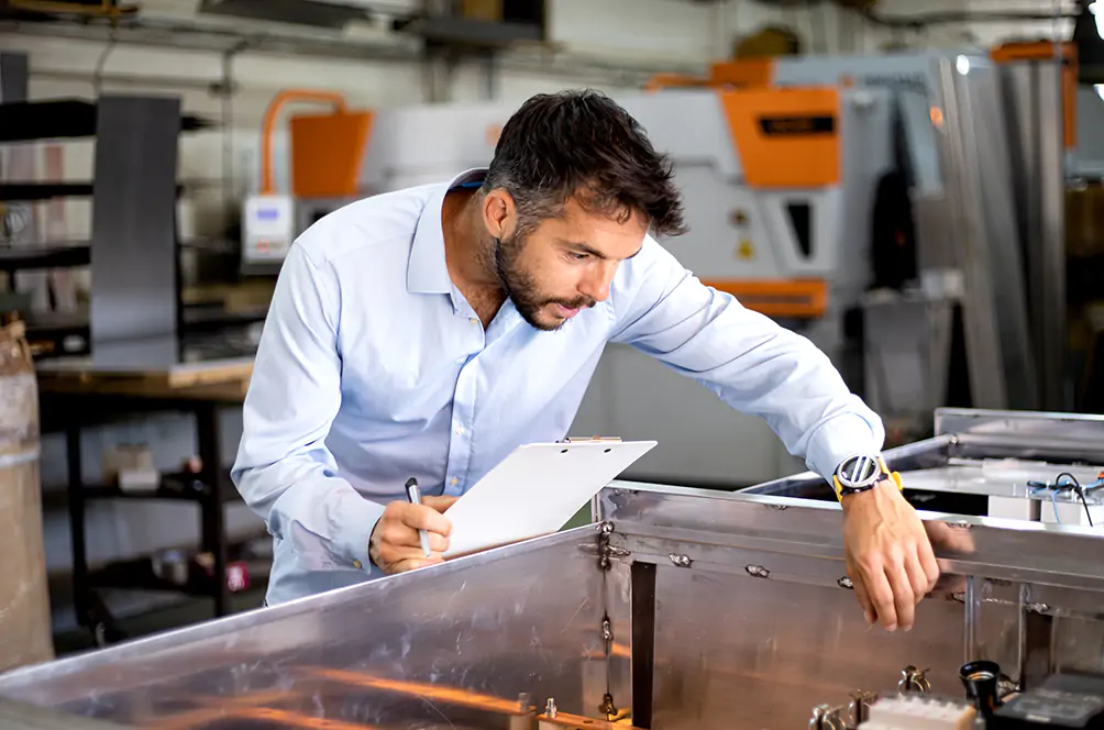 Engineer overseeing process