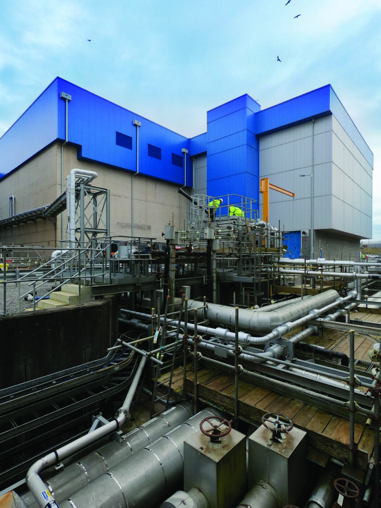 Image of pipework outside a factory
