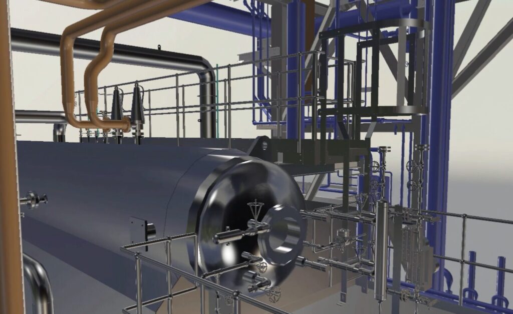 An example of 3D modelling used for an engineering design project